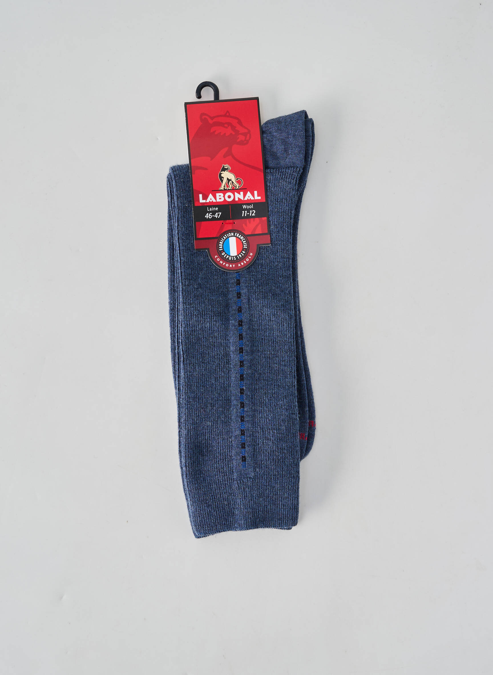 Chaussettes imprimé fantaisie bleu LABONAL homme