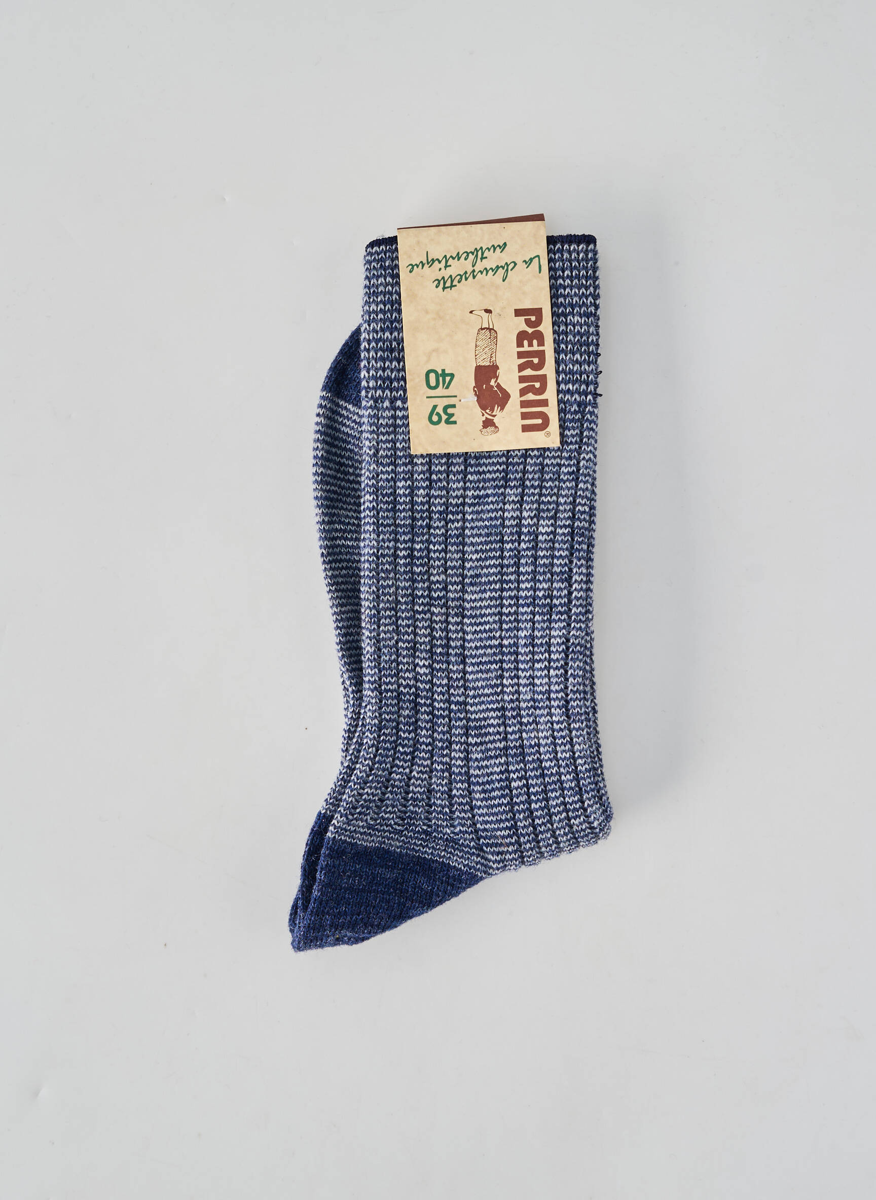 Chaussettes imprimé fantaisie bleu PERRIN homme