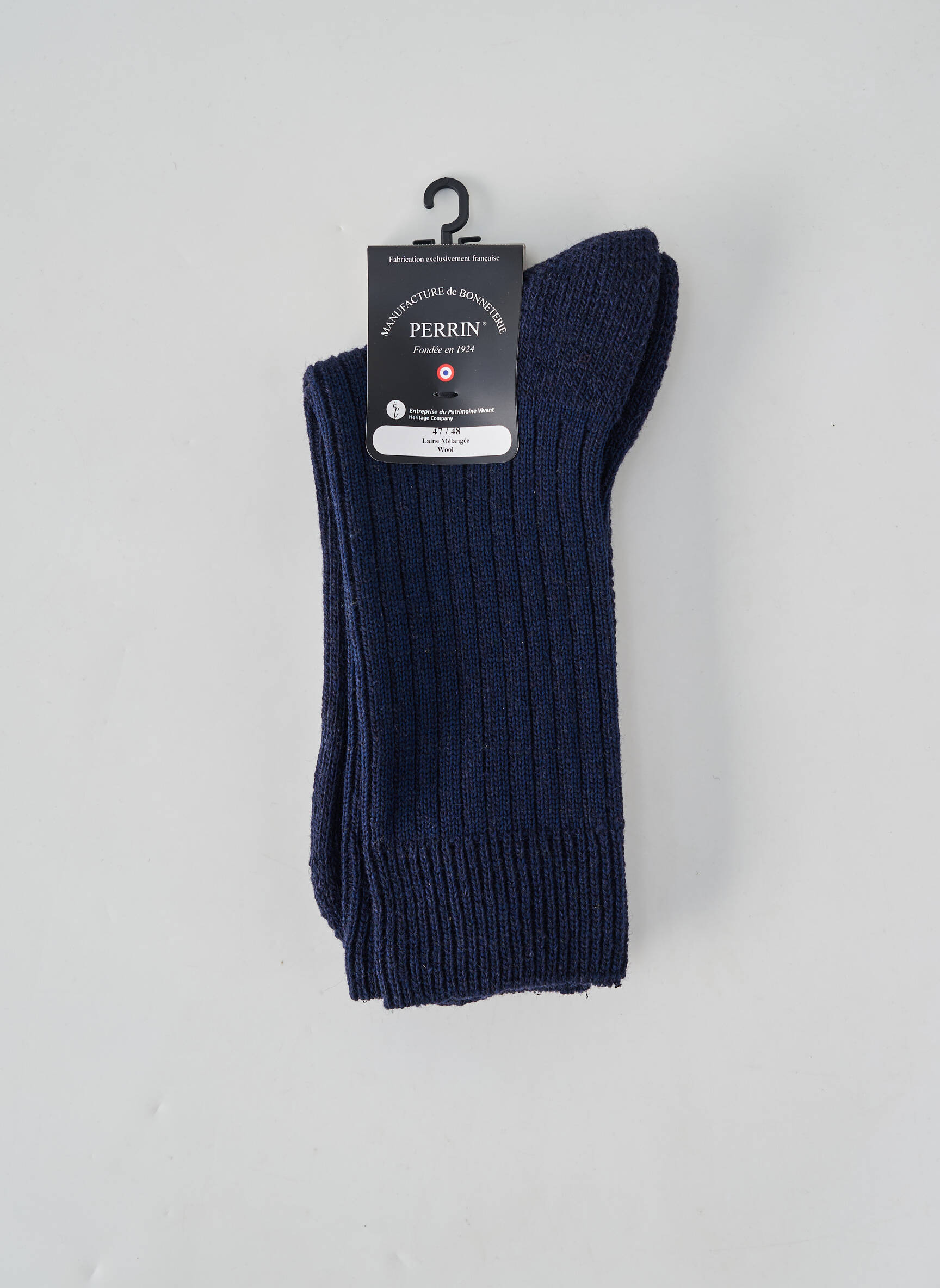 Chaussettes stretch bleu PERRIN homme