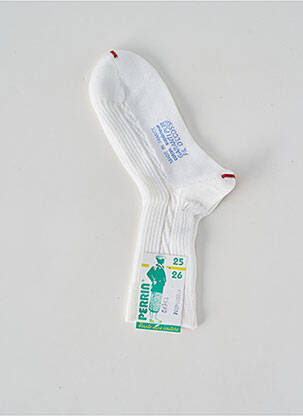 Chaussettes stretch blanc PERRIN enfant