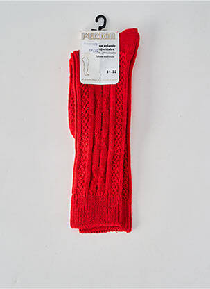Chaussettes stretch rouge PERRIN enfant