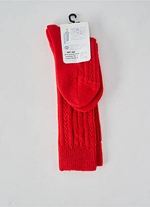 Chaussettes stretch rouge PERRIN enfant