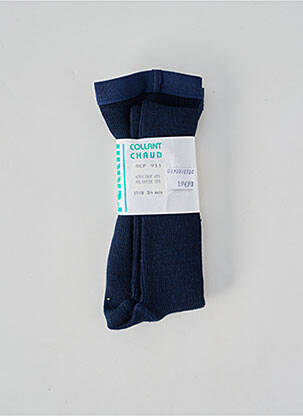 Collants stretch bleu PERRIN fille