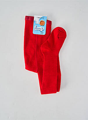Collants stretch rouge PERRIN fille