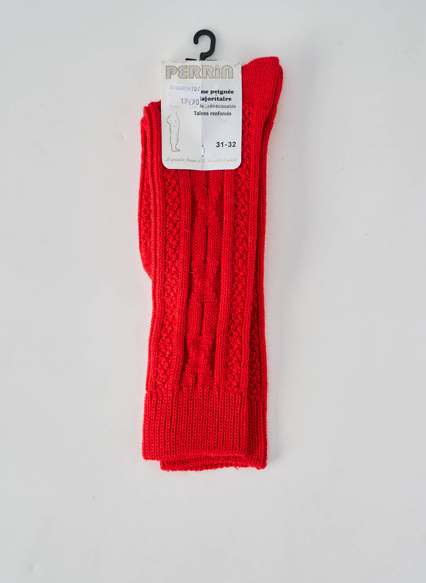 Chaussettes stretch rouge PERRIN enfant