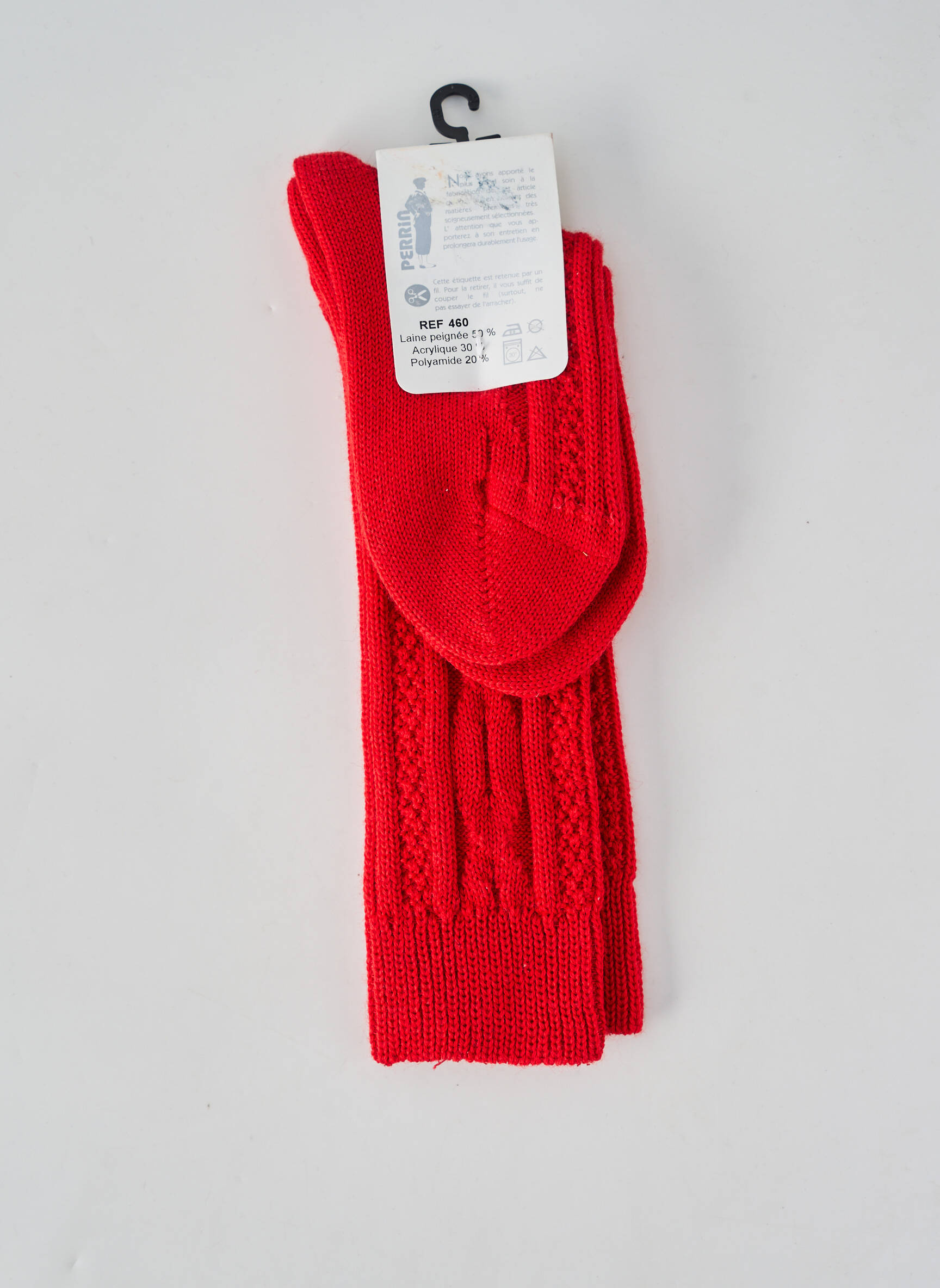 Chaussettes stretch rouge PERRIN enfant