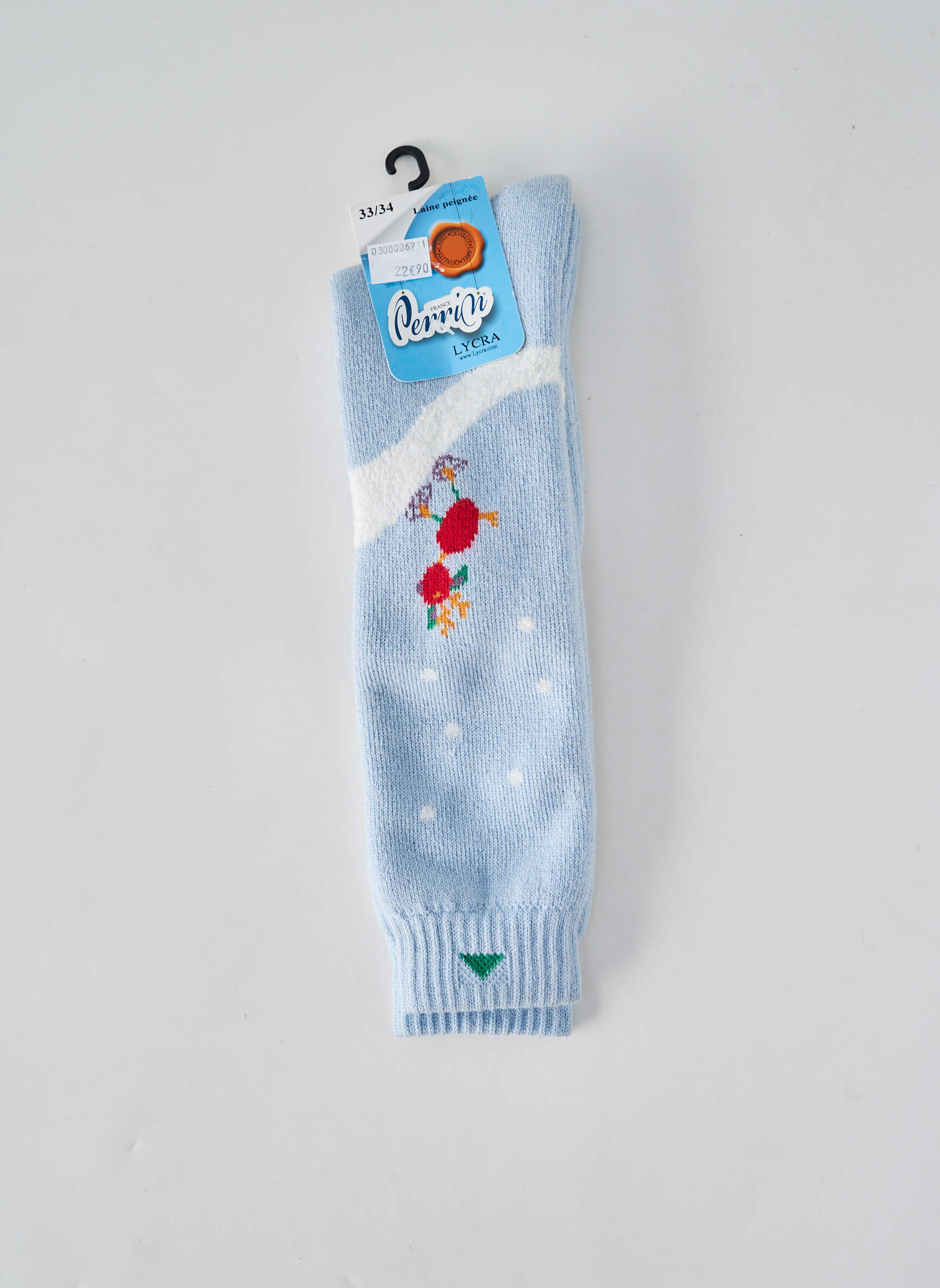 Chaussettes imprimé fantaisie bleu PERRIN enfant