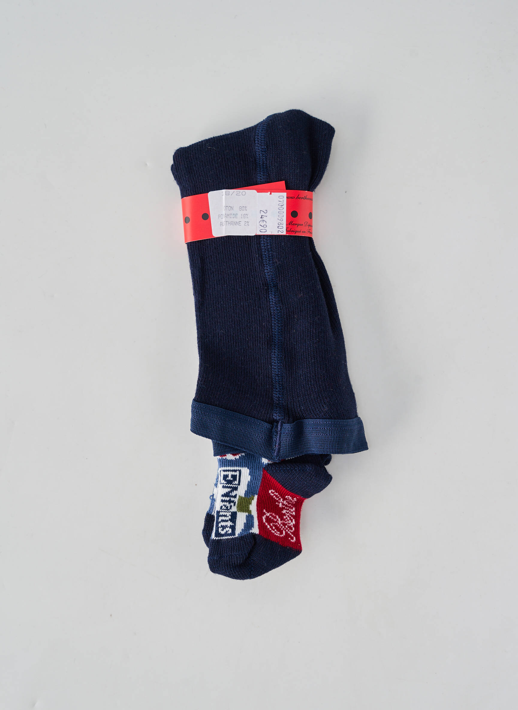 Collants imprimé fantaisie bleu BERTHE AUX GRANDS PIEDS fille
