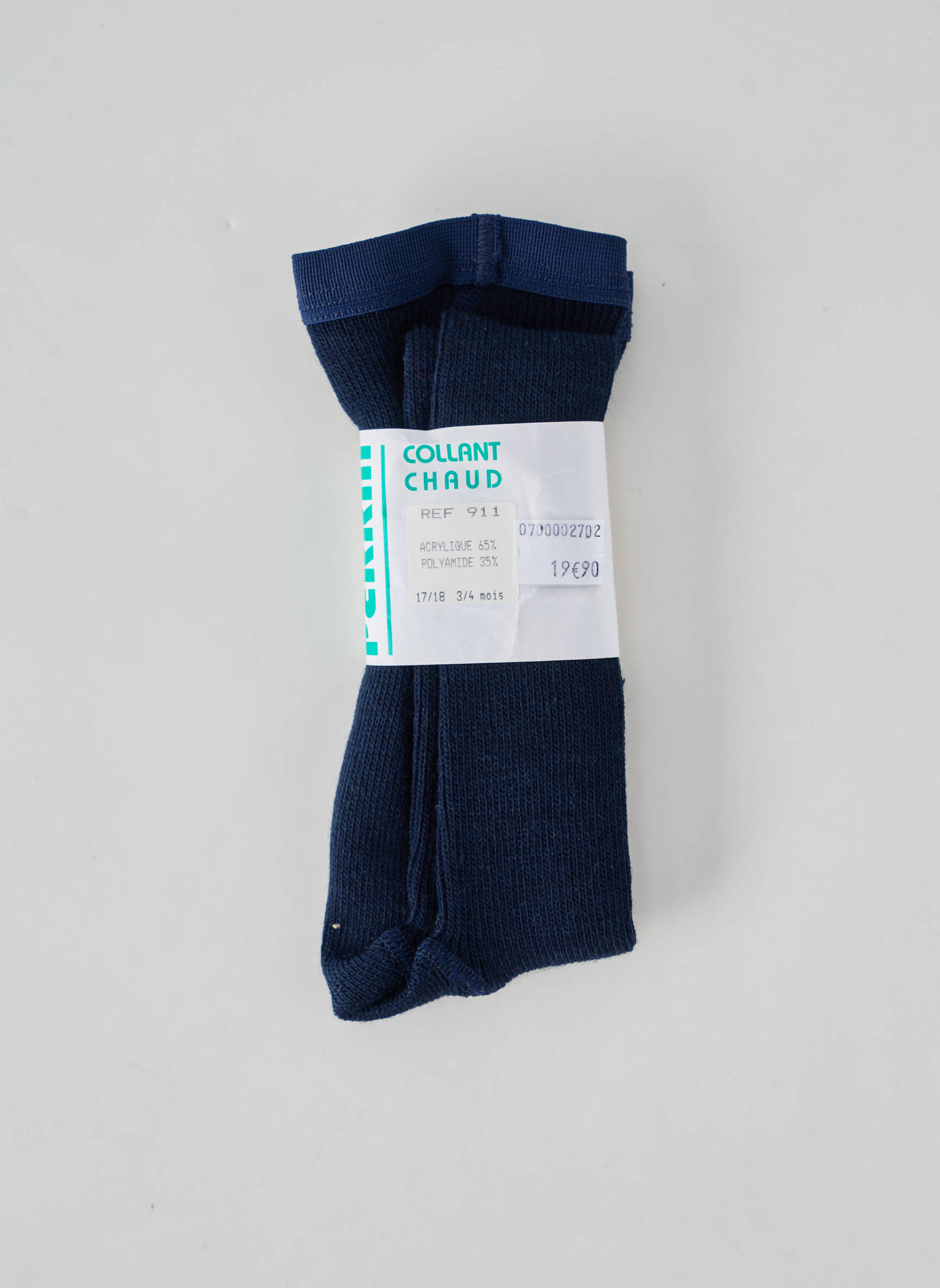 Collants stretch bleu PERRIN fille