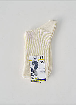 Chaussettes stretch beige PERRIN femme
