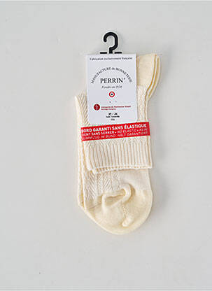 Chaussettes stretch beige PERRIN femme