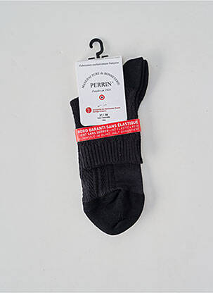 Chaussettes stretch noir PERRIN femme