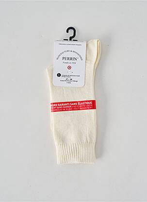 Chaussettes stretch beige PERRIN femme