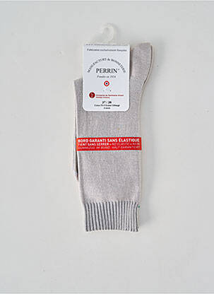 Chaussettes stretch gris PERRIN femme