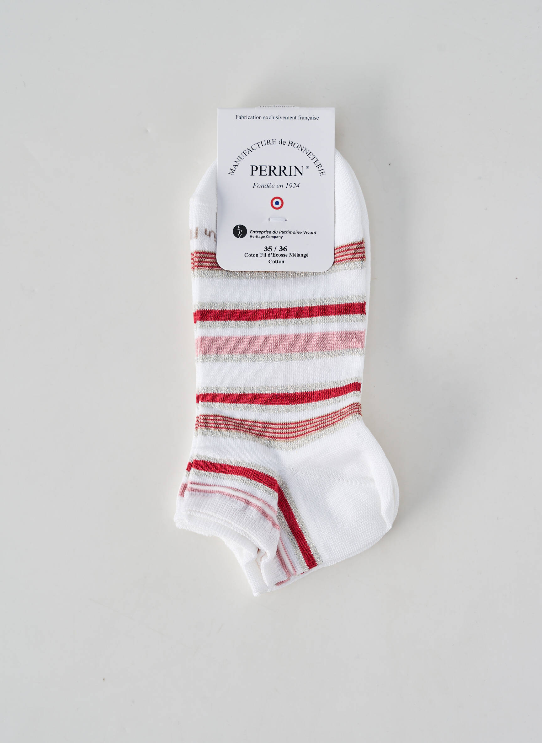 Chaussettes stretch blanc PERRIN femme
