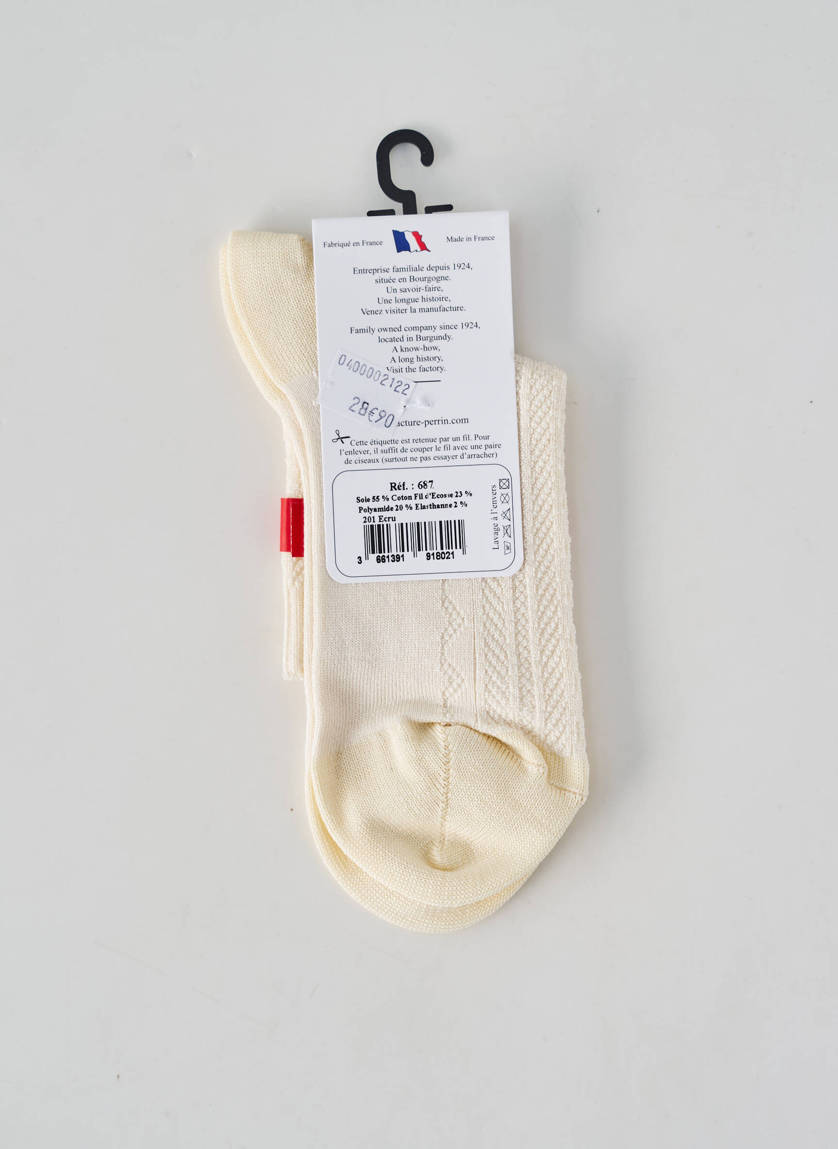 Chaussettes stretch beige PERRIN femme