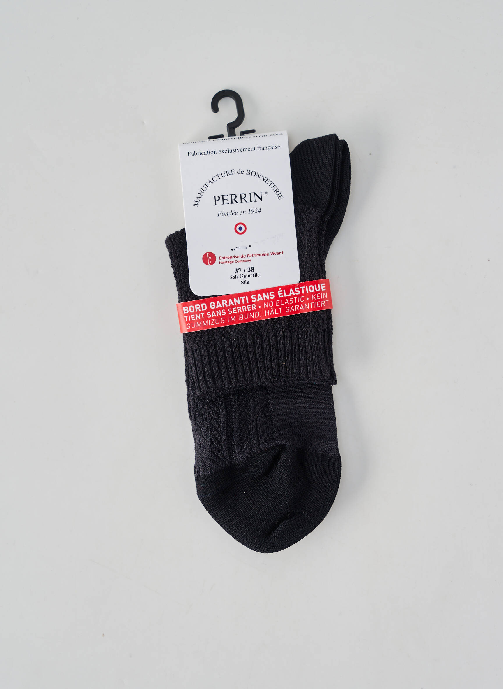 Chaussettes stretch noir PERRIN femme