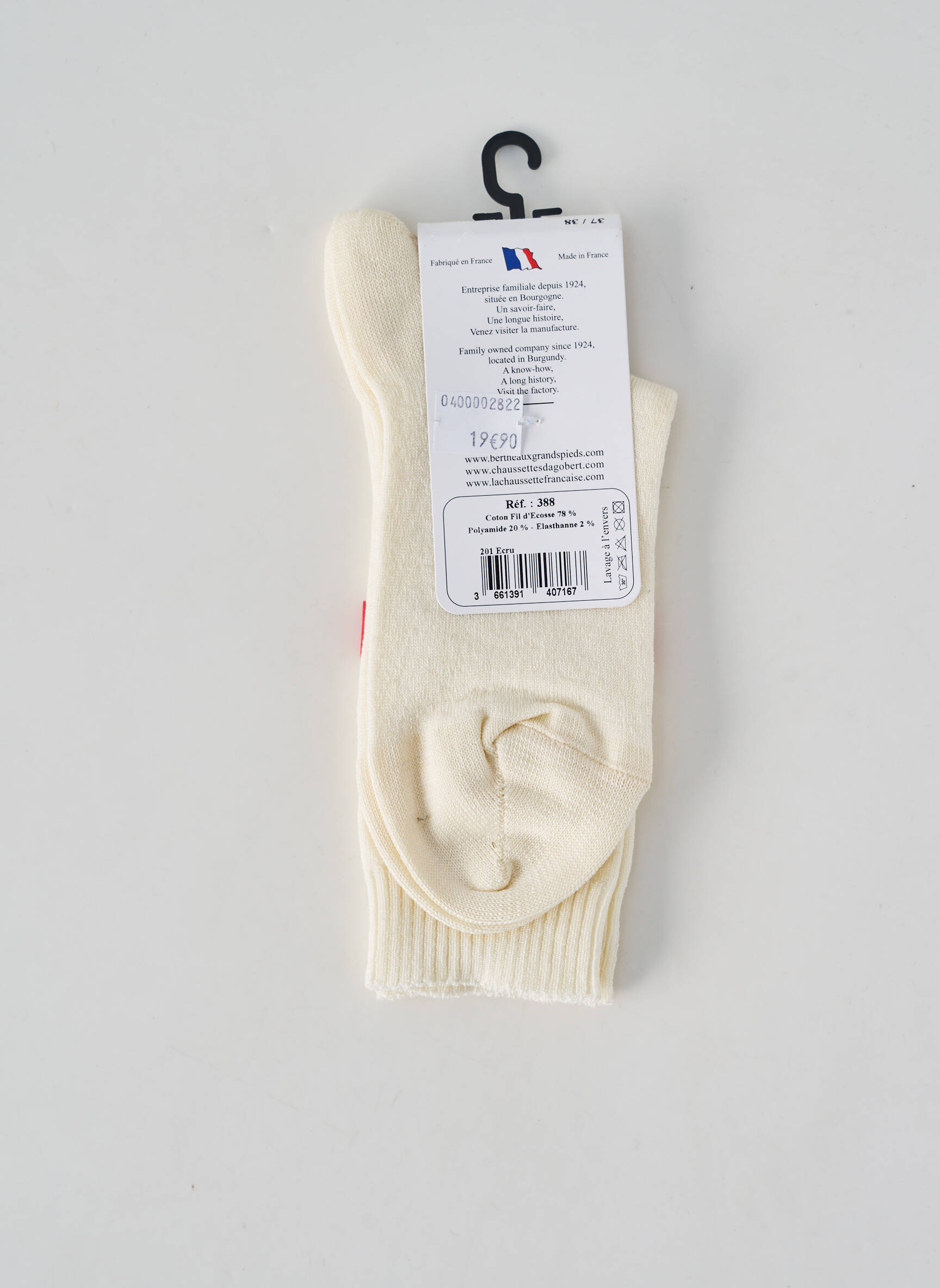 Chaussettes stretch beige PERRIN femme