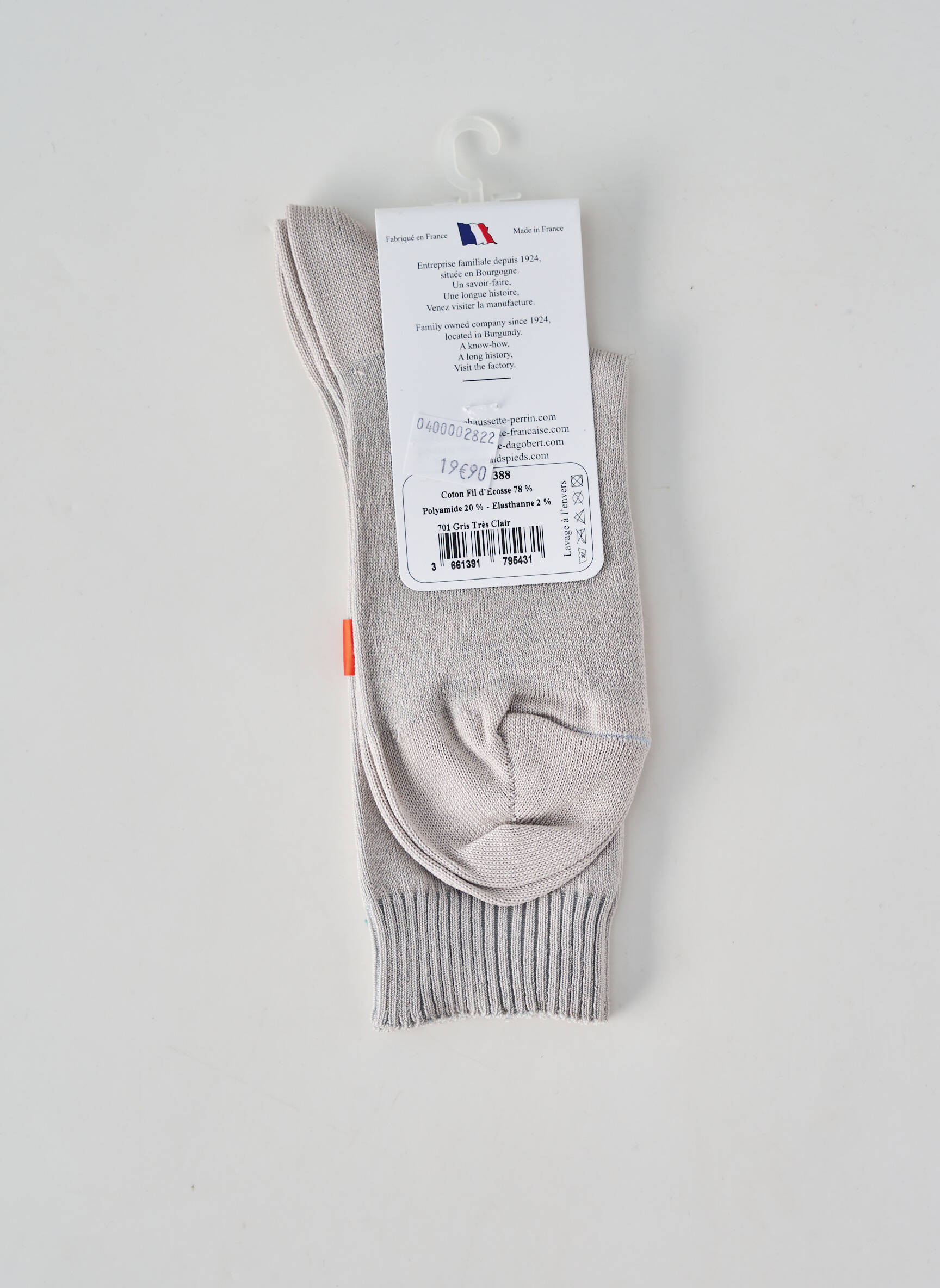 Chaussettes stretch gris PERRIN femme