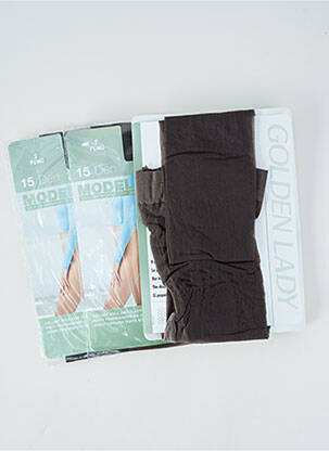 Collants stretch marron GOLDEN LADY femme