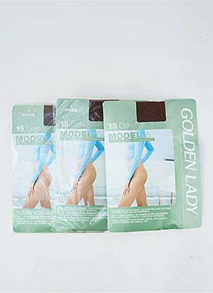 Collants stretch marron GOLDEN LADY femme
