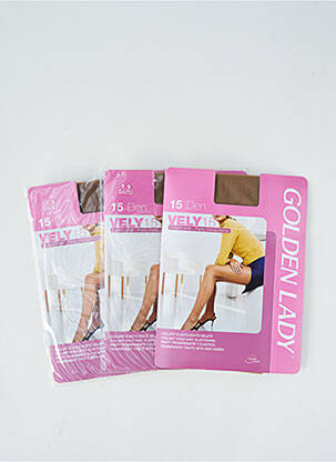 Collants stretch marron GOLDEN LADY femme