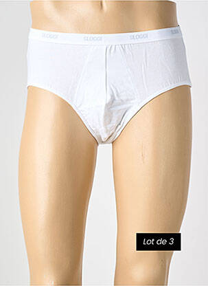 Slip tissage popeline blanc SLOGGI homme