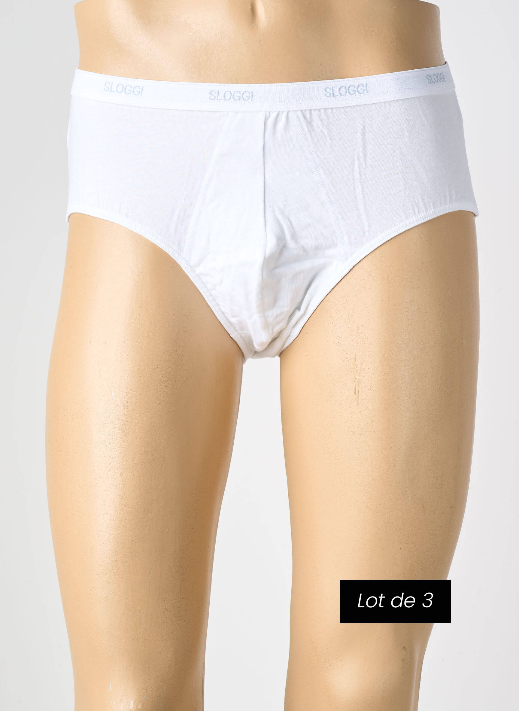 Slip tissage popeline blanc SLOGGI homme