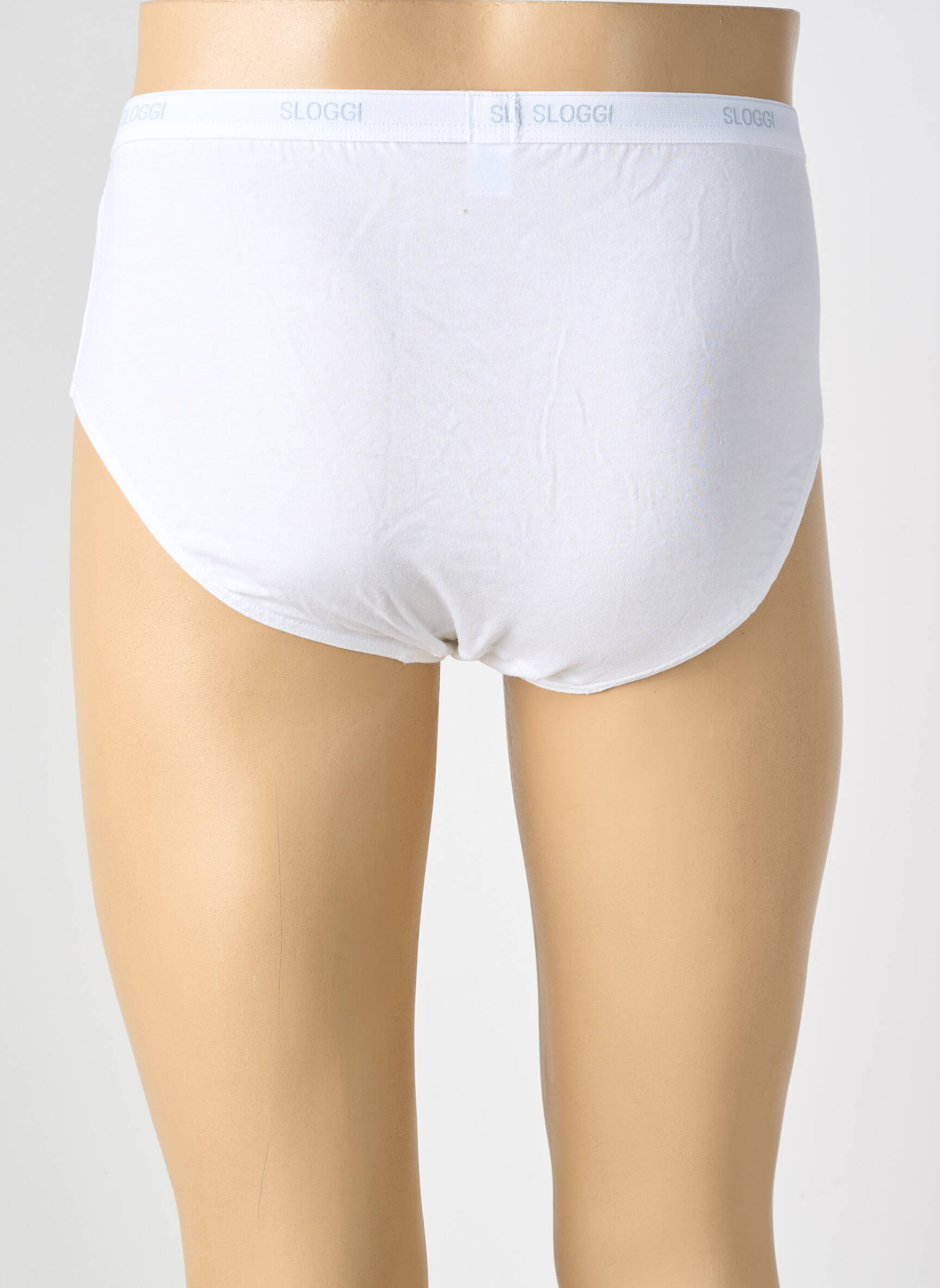 Slip tissage popeline blanc SLOGGI homme