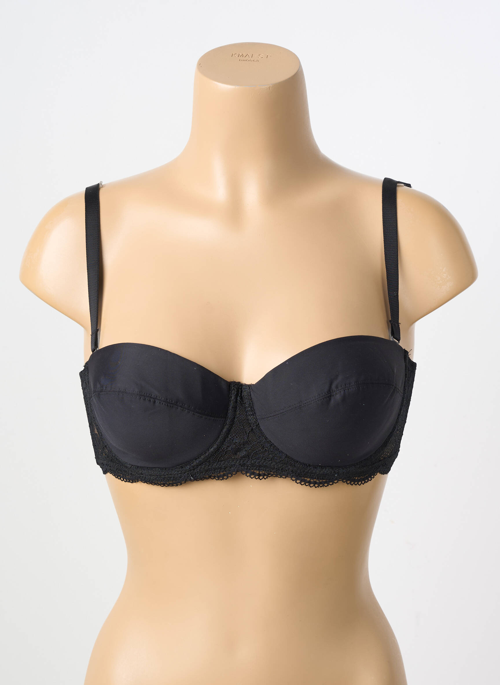 Soutien-gorge avec armature haut bandeau noir DIM femme