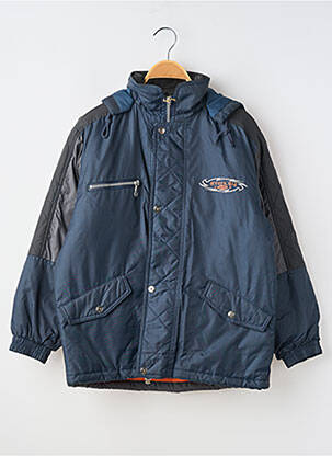 Parka poches a capuche bleu STENLEY garçon