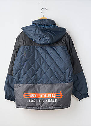 Parka poches a capuche bleu STENLEY garçon