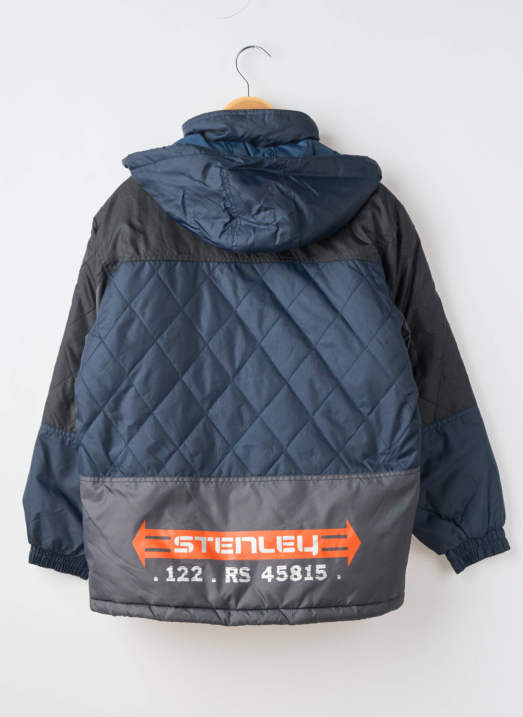Parka poches a capuche bleu STENLEY garçon