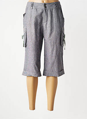 Pantacourt coupe droite taille normale gris LUCCHINI femme
