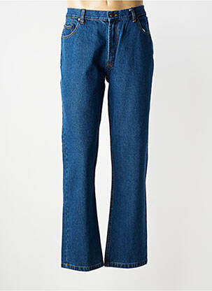 Jeans coupe droite fermeture zippée sous rabat boutonné taille normale bleu clair CBK homme