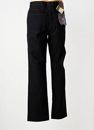 Jeans coupe droite fermeture zippée sous rabat boutonné taille normale noir LUCCHINI homme