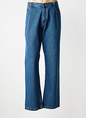 Jeans coupe droite fermeture zippée sous rabat boutonné taille normale bleu CBK homme