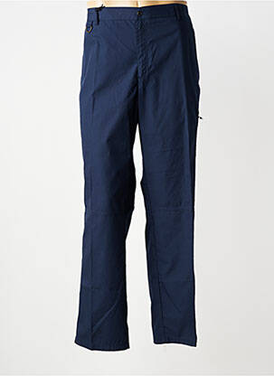 Pantalon droit tissage popeline taille normale bleu PIERRE D'ARLANC homme