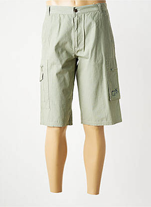 Pantacourt tissage popeline taille normale vert CBK homme
