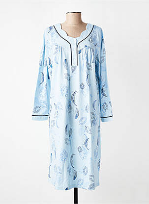 Chemise de nuit col v bleu PRIVILEGE femme