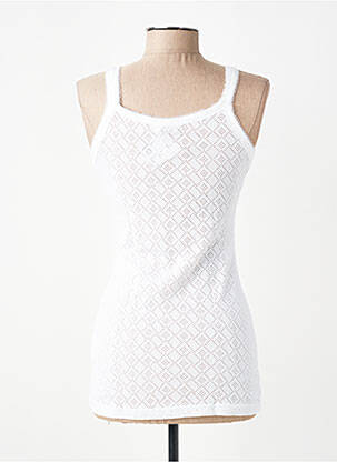Top/caraco légère et transparente blanc ARMOR LUX femme