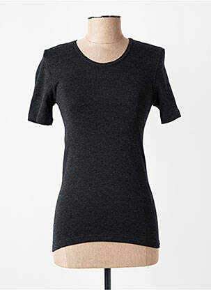 T-shirt coupe cintrée manches courtes noir CON-TA femme