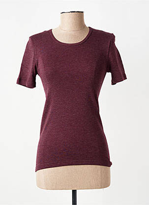 T-shirt coupe cintrée manches courtes violet CON-TA femme