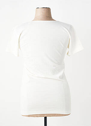 T-shirt col v manches courtes blanc JET femme
