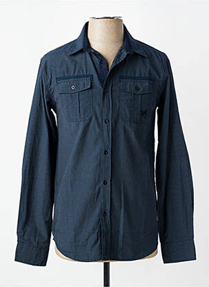 Chemise manches longues manches longues bleu CBK homme