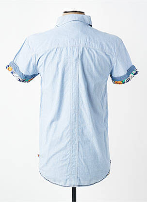 Chemise manches courtes coupe cintrée bleu CBK homme