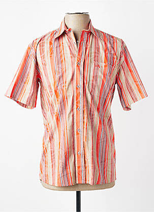 Chemise manches courtes coupe cintrée orange CBK homme