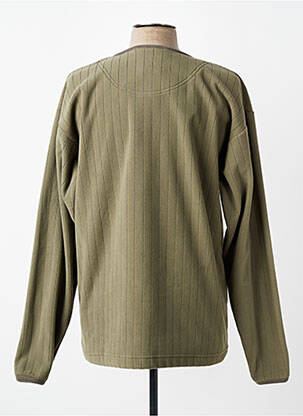 Pull col v manches longues vert CBK homme