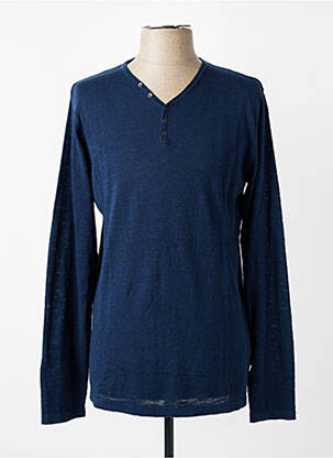 T-shirt coupe cintrée manches longues bleu CBK homme