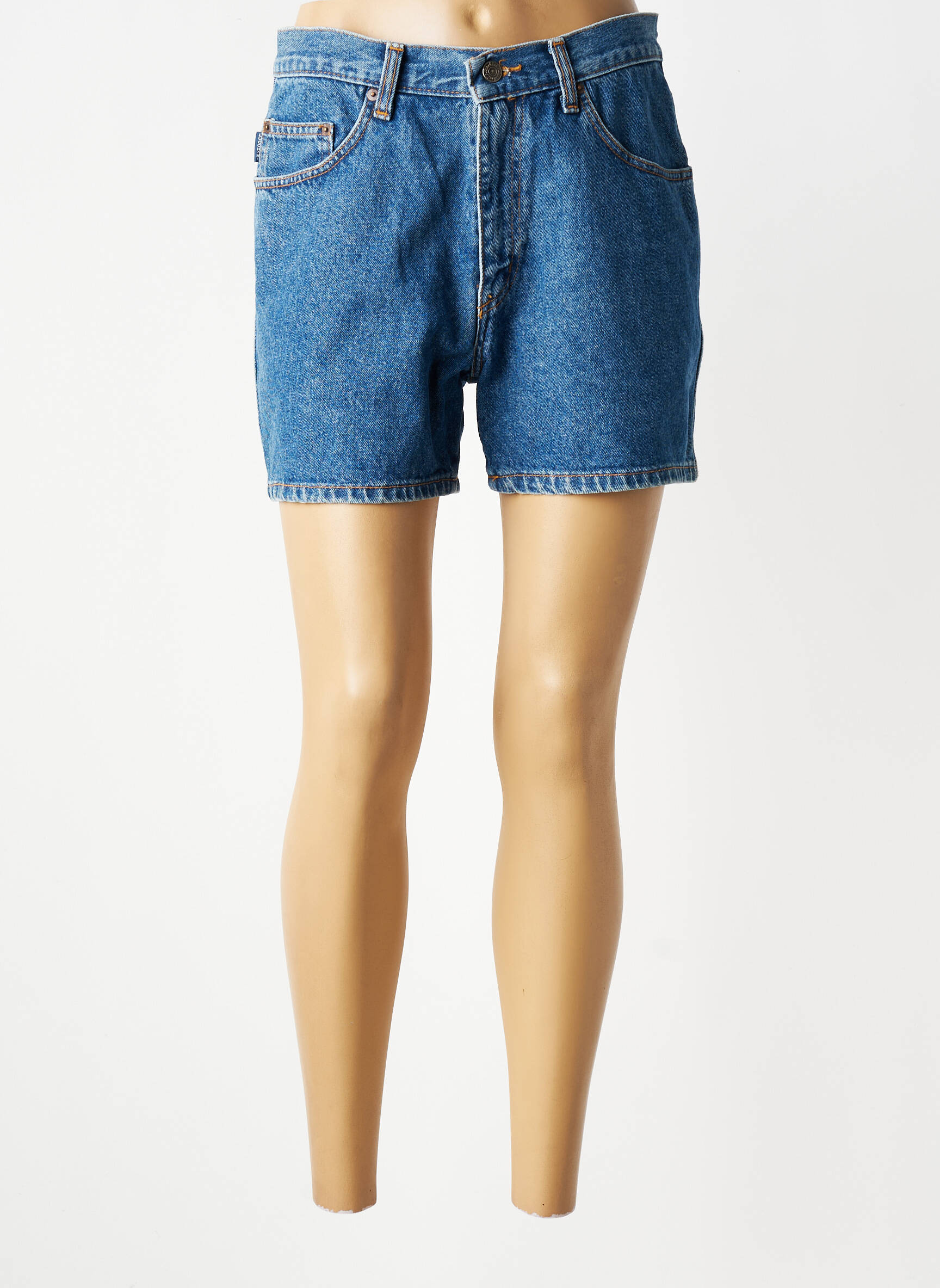 Short tissage denim taille normale bleu LUCCHINI femme